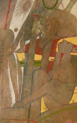 Sample artwork by Otis Dare Huband Jr (Born 1933), known for abstract painting, life drawing, teaching - View similar artists and auction records